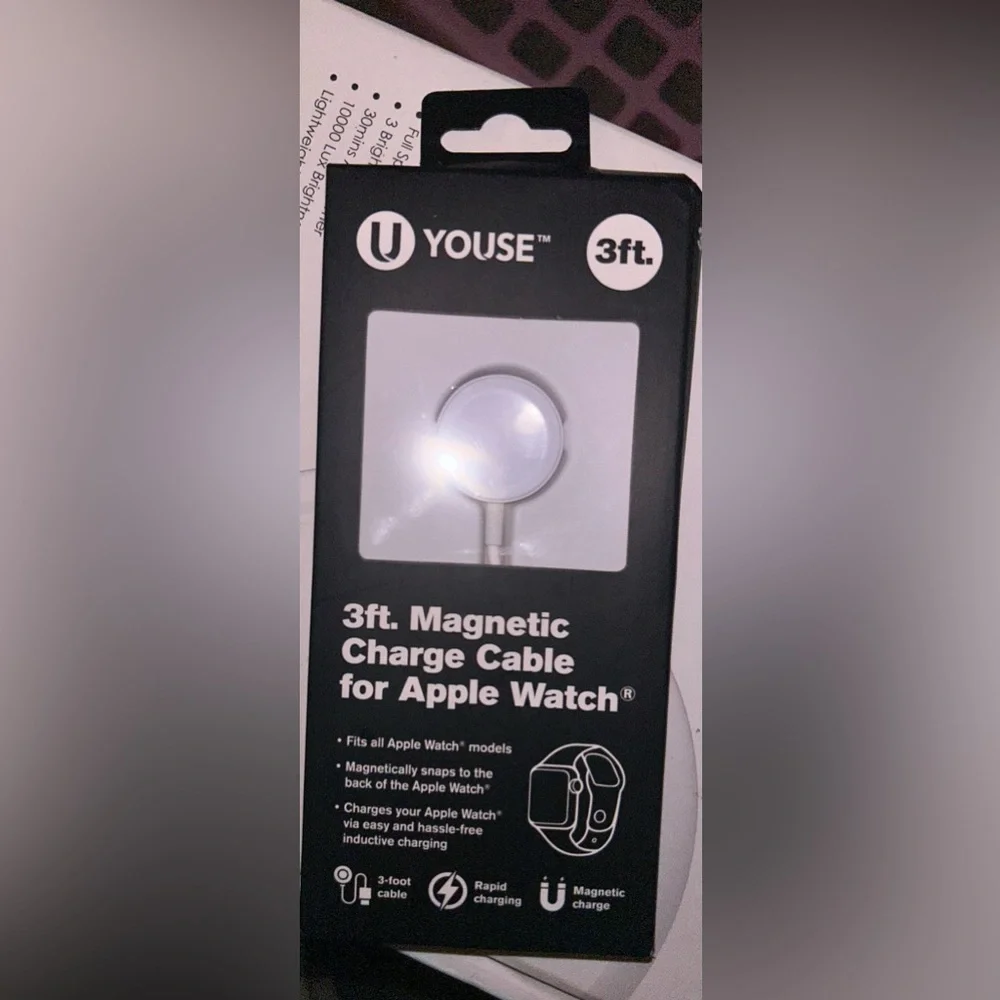 NWT U Youse 3ft magnetic apple watch charger